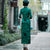 Floral Silk Blend Full Length Cheongsam Mother Dress