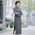 Mandarin Collar Mink Cashmere Cheongsam Tea Length Mother Dress