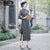 Mandarin Collar Mink Cashmere Cheongsam Tea Length Mother Dress