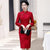 Floral Lace Traditional Cheongsam Knee Length Wedding Party Dress