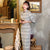 Trumpet Sleeve Traditional Cheongsam Plaids & Checks Woolen Dress