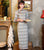 Trumpet Sleeve Traditional Cheongsam Plaids & Checks Woolen Dress