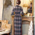 Trumpet Sleeve Traditional Cheongsam Plaids & Checks Woolen Dress