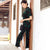 Floral Flocking Traditional Cheongsam Qipao Tea Length Mother Dress