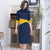 Knitting Patchwork Modern Cheongsam Fashion Qipao Day Dress
