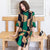 Patchwork Modernes Cheongsam Flanell Qipao Tageskleid