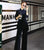 3/4 Sleeve Velvet Cheongsam Top & Straight-leg Pants Chinese Suit