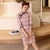Half Sleeve Plaids & Checks Suede Modern Cheongsam Day Dress