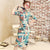 Knee Length Ukiyoe Pattern Velvet Modern Cheongsam Day Dress