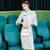 Trumpet Sleeve Velvet Modern Cheongsam Chic Day Dress