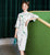 Trumpet Sleeve Velvet Modern Cheongsam Chic Day Dress