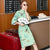 Trumpet Sleeve Velvet Modern Cheongsam Chic Day Dress