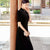 Mandarin Collar Half Sleeve Tea Length Cheongsam Top Mother Dress