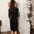 3/4 Sleeve Knee Length Velvet Modern Cheongsam Mother Dress