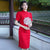 Robe chinoise en dentelle florale Cheongsam de style Shanghai des années 1930
