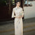 1930er Shanghai Stil Cheongsam Blumenspitze Chinesisches Kleid