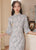 Half Sleeve Floral Lace Cheongsam Tea Length Chinese Dress