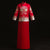 Costume de marié chinois traditionnel sur toute la longueur avec broderie florale et de bon augure