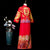 Verheißungsvolle Stickerei in voller Länge traditioneller chinesischer Bräutigamanzug mit Riemenknöpfen