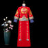 Double Sleeve Auspicious Embroidery Full Length Traditional Chinese Groom Suit