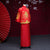Costume de marié chinois traditionnel de pleine longueur de broderie de dragons à manches mandarines