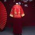 Costume de marié chinois traditionnel de pleine longueur de brocart de broderie de dragons