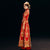 Falda plisada con bordado floral Traje de boda chino tradicional con borlas