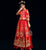 Floral Embroidery Pleated Skirt Traditional Chinese Wedding Suit with Tassels