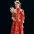 Blumenstickerei Faltenrock Traditioneller Chinesischer Hochzeitsanzug mit Quasten
