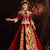 Phoenix bordado y lentejuelas falda plisada traje de boda tradicional chino