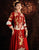 Costume de mariage chinois traditionnel à double manche avec broderie Phoenix