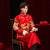 Dragon Embroidery Full Length Traditional Chinese Groom Suit