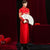 Traditioneller chinesischer Bräutigam-Anzug in voller Länge mit Drachenstickerei