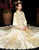 Falda plisada de manga doble con bordado floral Traje de boda chino tradicional