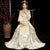 Floral Embroidery Double Sleeve Pleated Skirt Traditional Chinese Wedding Suit