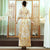 Falda plisada con bordado floral y lentejuelas Traje de boda tradicional chino
