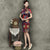 Short Sleeve Silk Blend Cheongsam Knee Length Floral Chinese Dress