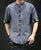 T-shirt de style chinois en coton à manches courtes et col mao