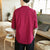 Chemise décontractée de style chinois en coton à manches mi-longues