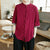 Chemise décontractée de style chinois en coton à manches mi-longues