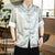 Dragon Pattern Silk Blend Half Sleeve Chinese Shirt