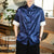 Dragon Pattern Silk Blend Half Sleeve Chinese Shirt