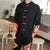 Langärmliges, charakteristisches chinesisches Baumwollhemd im Colorblock-Stil