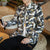 Chemise chinoise en coton à motif de grue à manches longues