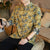 Langärmliges chinesisches Hemd aus Baumwolle mit Drachenmuster
