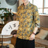 Camicia cinese in cotone a maniche lunghe con motivo drago