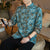 Long Sleeve Dragon Pattern Signature Cotton Chinese Shirt