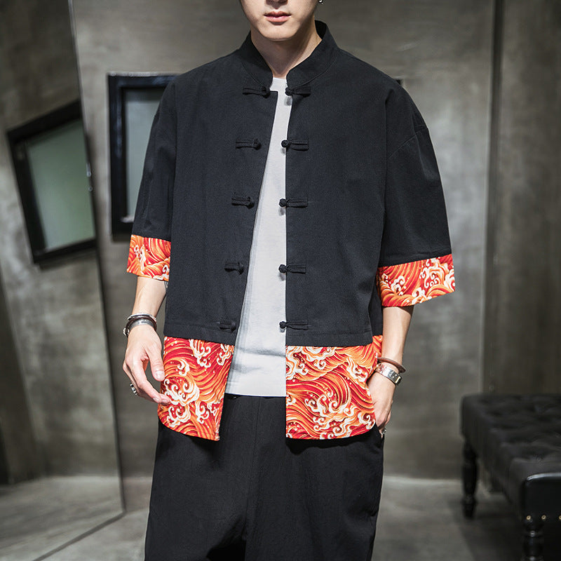 asian dress shirt Amazon.com: Generic Men Vintage Chinese Style Silk Dress Shirt Long Sleeve Print Spring Smooth Buttons Casual Shirts M 50 to 60kg : Clothing, Shoes & Jewelry