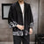 Costume de samouraï de chemise de kimono de cardigan de modèle de nuages ​​de bon augure pour hommes