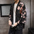 Dragon & Floral Pattern Men's Cardigan Kimono Shirt Samurai Costume